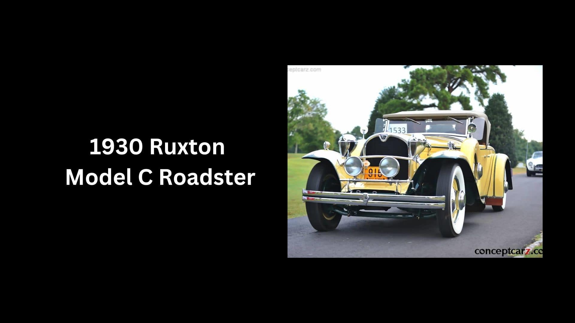 1930 Ruxton Model C Roadster